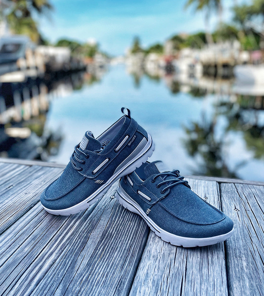 Men's Captiva by Skuze Shoes on dock angle