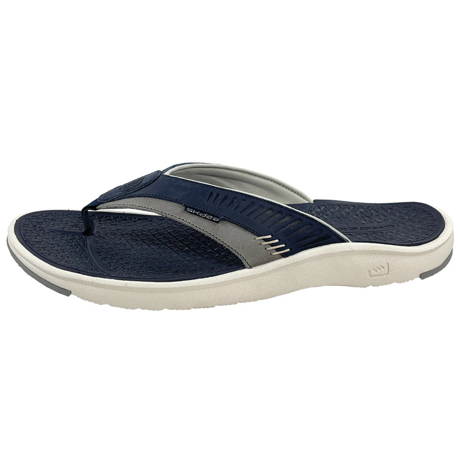 Stingray by Skuze Shoes - Grey & Navy left view